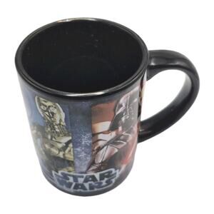 Star Wars Mug Jerry Leigh Designed Luke Darth Vader Yoda C3P0 16 Ounce Capacity
